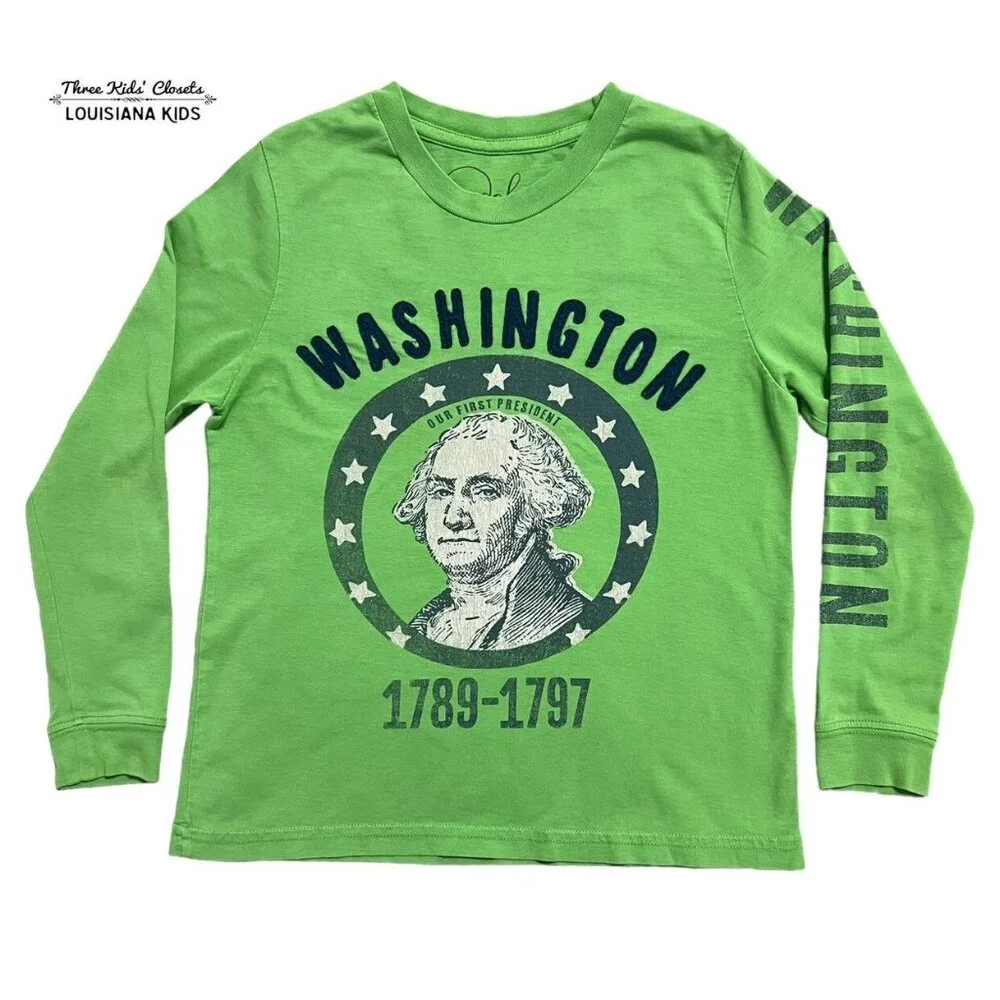 Peek Sz M (6-7Y) HTF George Washington Liberty Shirt